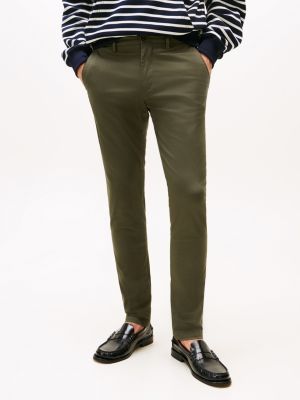 chino slim bleecker kaki pour hommes tommy hilfiger