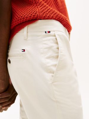 pantaloni chino bleecker slim fit beige da uomini tommy hilfiger