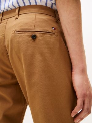 brown bleecker slim chinos for men tommy hilfiger