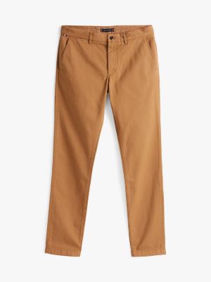 brown bleecker slim chinos for men tommy hilfiger