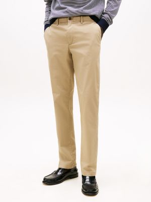 beige denton chino met rechte broekspijpen voor heren - tommy hilfiger