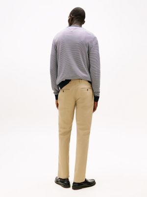 beige denton chino met rechte broekspijpen voor heren - tommy hilfiger