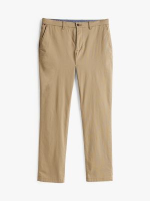 beige denton chino met rechte broekspijpen voor heren - tommy hilfiger