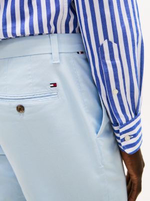 pantaloni chino denton straight fit blu da uomini tommy hilfiger