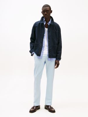 chino droit denton bleu pour hommes tommy hilfiger