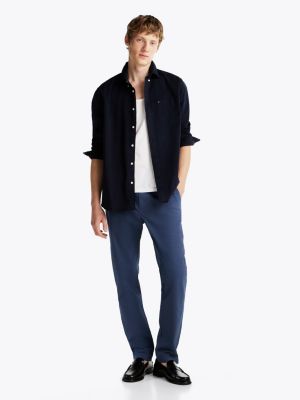 chino droit denton blue pour hommes tommy hilfiger