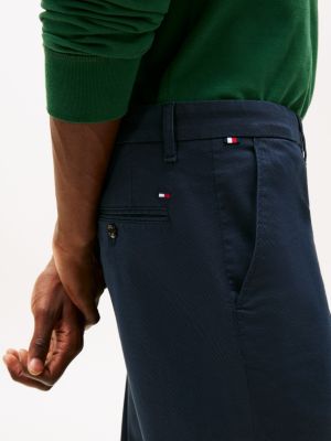 blau denton straight leg fit chinos für herren - tommy hilfiger