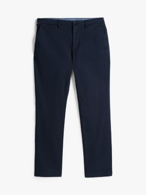 blau denton straight leg fit chinos für herren - tommy hilfiger