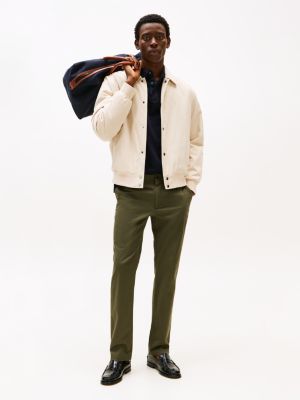 pantaloni chino denton straight fit khaki da uomini tommy hilfiger