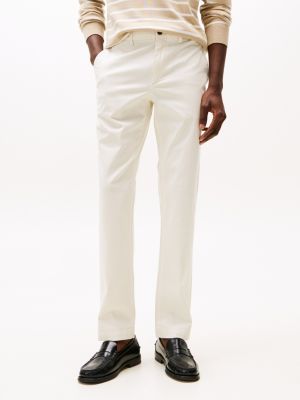 weiß denton straight leg fit chinos für herren - tommy hilfiger