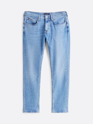 blue denton faded straight leg jeans for men tommy hilfiger