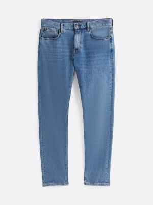 vaqueros harlem cónicos con pernera recta azul de hombres tommy hilfiger