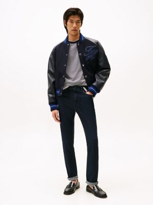 blue bleecker slim jeans met rechte broekspijpen voor heren - tommy hilfiger