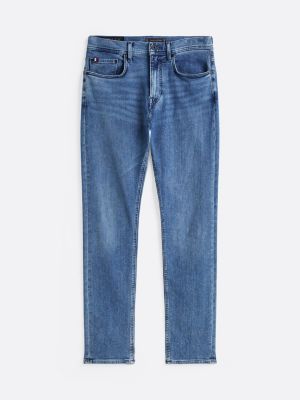 blue bleecker slim straight leg jeans for men tommy hilfiger