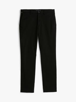 black denton satin straight leg chinos for men tommy hilfiger