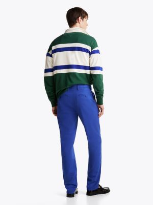 blue denton satin straight leg chinos for men tommy hilfiger