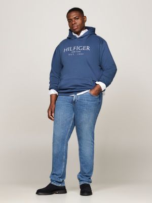 blue plus logo hoody for men tommy hilfiger