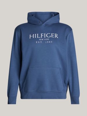 blue plus logo hoody for men tommy hilfiger