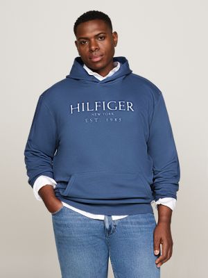 blue plus hoodie met logo voor heren - tommy hilfiger