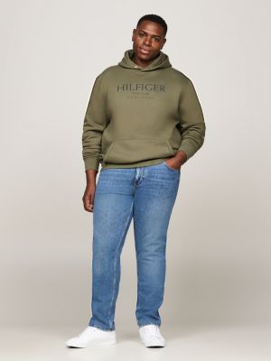 green plus logo hoody for men tommy hilfiger