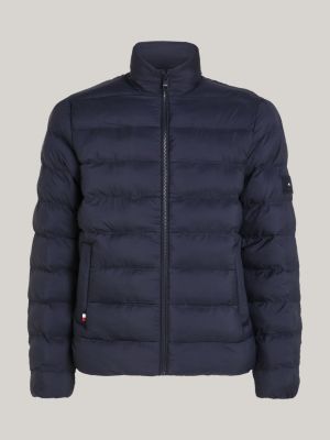 giubbino imbottito plus idrorepellente blu da uomini tommy hilfiger