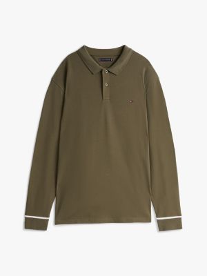 Plus Regular Long Sleeve Polo Shirt