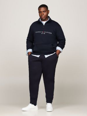 Plus Mock Turtleneck Sweatshirt Blue Tommy Hilfiger