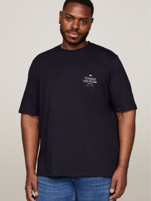 blue plus logo crew neck t-shirt for men tommy hilfiger