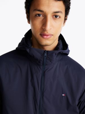 blau verstaubare jacke für herren - tommy hilfiger