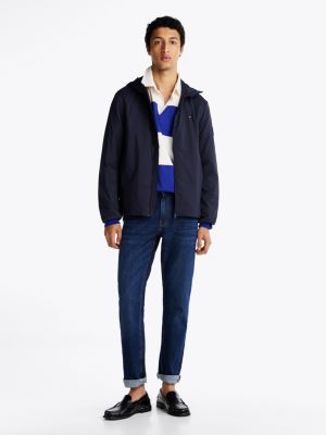 blau verstaubare jacke für herren - tommy hilfiger