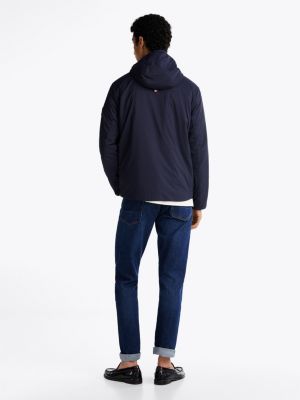 blau verstaubare jacke für herren - tommy hilfiger