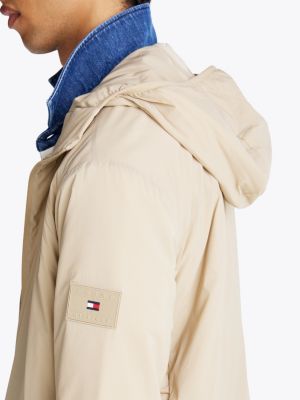 beige packable jacket for men tommy hilfiger