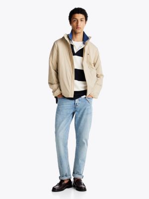 beige packable jacket for men tommy hilfiger