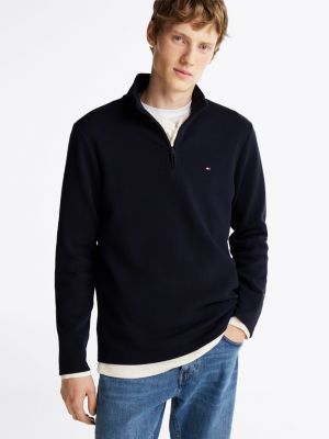 blue performance moisture wicking sweatshirt for men tommy hilfiger