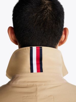 beige 3-in-1 oversized car coat for men tommy hilfiger