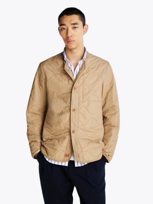 beige 3-in-1 oversized car coat for men tommy hilfiger