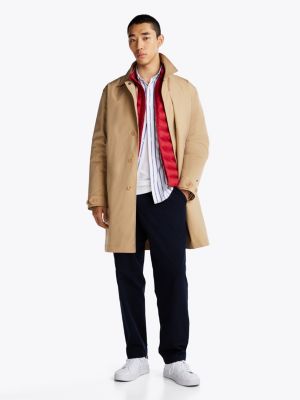 beige oversized fit car-coat im 3-in-1-design für herren - tommy hilfiger