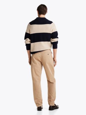 beige harlem garment dyed slim chinos for men tommy hilfiger