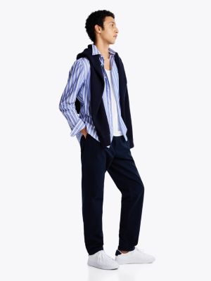 blau harlem slim fit chinos mit stückfärbung für herren - tommy hilfiger