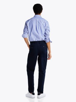 blue harlem garment dyed slim chinos for men tommy hilfiger