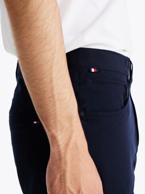 blauw denton ademende chino voor heren - tommy hilfiger