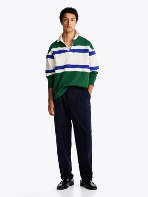 multi colour-blocked relaxed rugby shirt for men tommy hilfiger