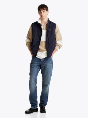 gilet sans manches compressible déperlant bleu pour hommes tommy hilfiger