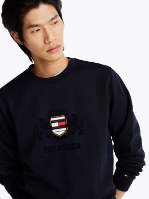 Logo Crew Neck Sweatshirt Blue Tommy Hilfiger