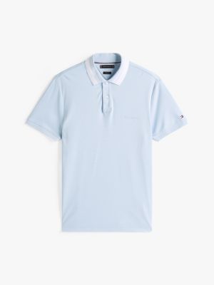 polo coupe standard bleu pour hommes tommy hilfiger