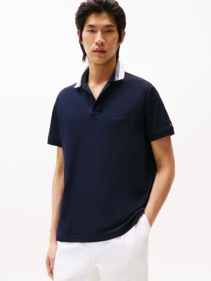 blau regular fit poloshirt für herren - tommy hilfiger