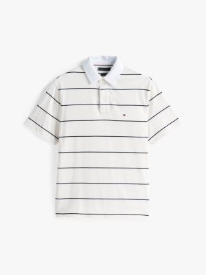 polo relaxed fit in jersey a righe multicolore da uomini tommy hilfiger