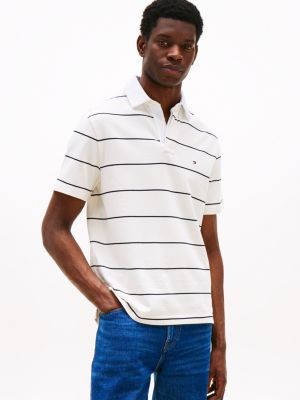 multi relaxed fit stripe jersey polo shirt for men tommy hilfiger