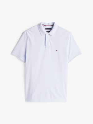 polo regular fit in cotone oxford blu da uomini tommy hilfiger