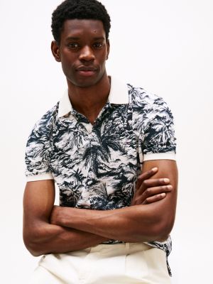 multi regular fit tropical print polo shirt for men tommy hilfiger